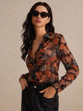 Camisa Floral com Estilo Sofisticado e Caimento Leve Cor 1 / P Camisa Floral com Estilo Sofisticado e Caimento Leve