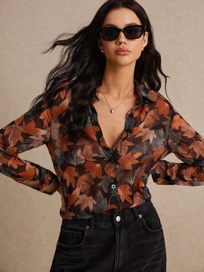 Camisa Floral com Estilo Sofisticado e Caimento Leve Camisa Floral com Estilo Sofisticado e Caimento Leve