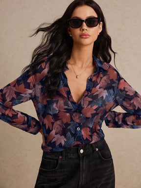 Camisa Floral com Estilo Sofisticado e Caimento Leve Camisa Floral com Estilo Sofisticado e Caimento Leve