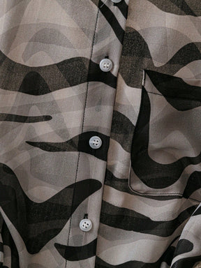 Camisa Estampada com Detalhe Geométrico e Manga Longa Camisa Estampada com Detalhe Geométrico e Manga Longa