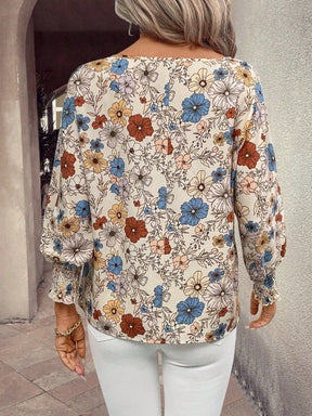 Blusa com Detalhe Texturizado e Manga Bufante Blusa com Detalhe Texturizado e Manga Bufante